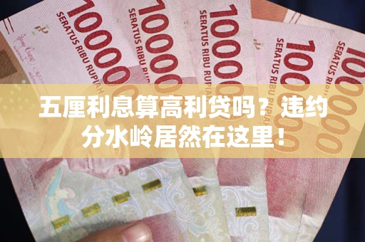 济南五厘利息算高利贷吗？违约分水岭居然在这里！