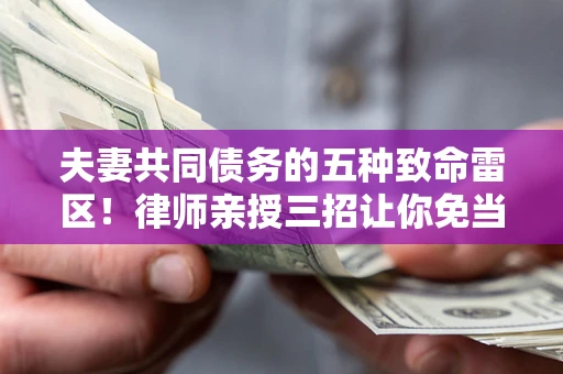 济南夫妻共同债务的五种致命雷区！律师亲授三招让你免当替罪羊