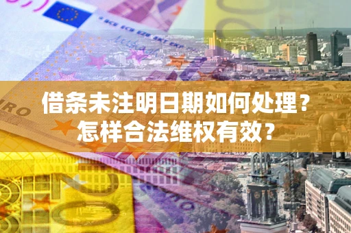 济南借条未注明日期如何处理？怎样合法维权有效？