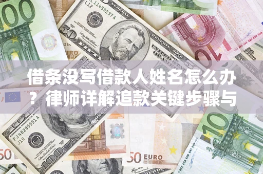 济南借条没写借款人姓名怎么办？律师详解追款关键步骤与证据链构建