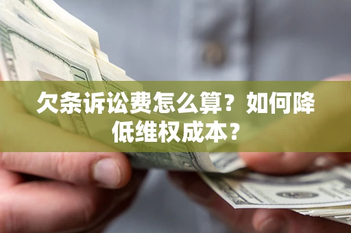 济南欠条诉讼费怎么算？如何降低维权成本？