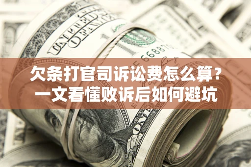 济南欠条打官司诉讼费怎么算？一文看懂败诉后如何避坑